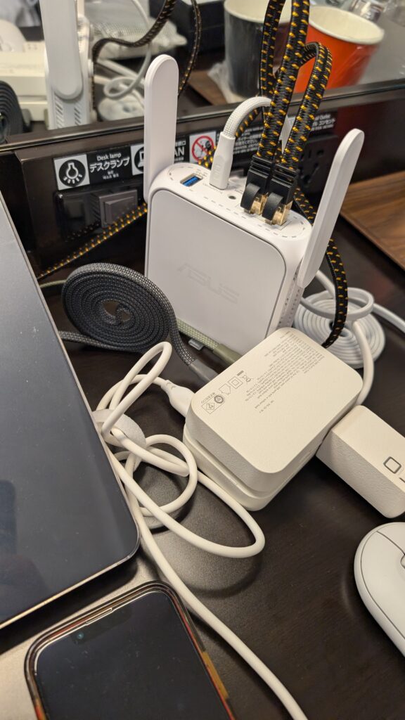 有線LANに接続したトラベルルーター